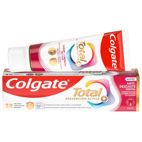 COLGATE Total anti-desgaste Crema de dientes antidesgaste y anti erosión 75 ml.
