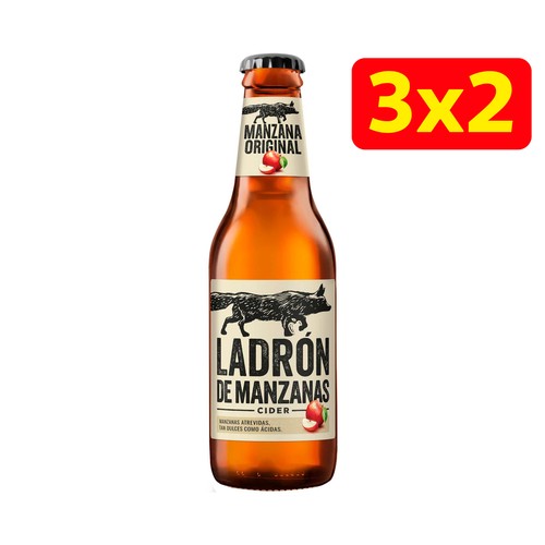 Sidra de manzana LADRÓN DE MANZANAS botellin de 25 cl.