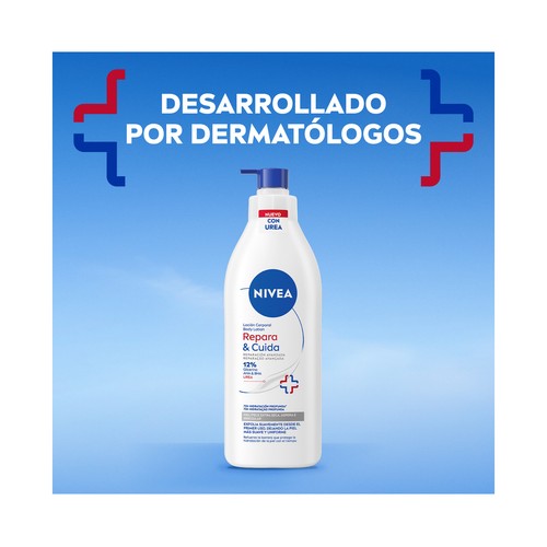 NIVEA Repara & cuida Loción corporal hidratante, reparación avanzada, para pieles extra secas 400 ml.