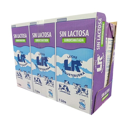 L.R. Leche semidesnatada de vaca, sin lactosa 6x 1l.