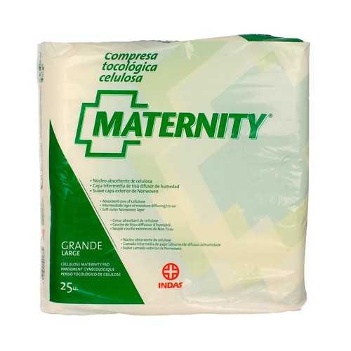 MATERNITY Compresas tocológicas de celulosa MATERNITY 20 uds