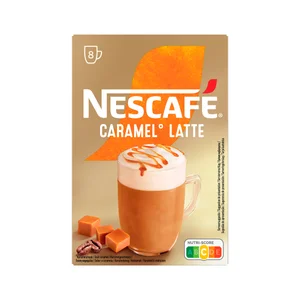 NESCAFÉ GOLD Café latte soluble con un toque a caramelo 8 sobres 136 g.