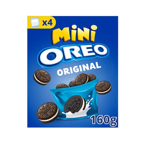 Oreo Original Mini Galletas de Cacao Rellenas de Crema Sabor Vainilla 160 g.
