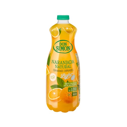 Refresco naranjada natural light DON SIMON botella de 1"5 l.