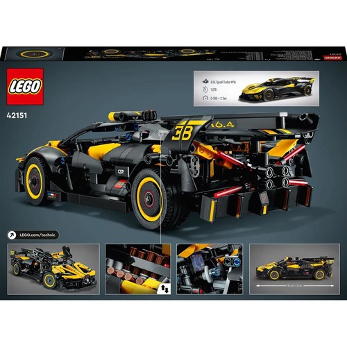 LEGO Technic coche de carreras Bugatti, +9 años, 905 piezas.