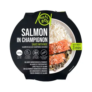 MEAL BOX Salmón en salsa de champiñones con arroz, listo en 3 minutos 360 g.
