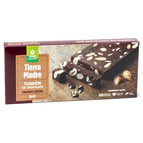 OXFAM INTERMON Tierra madre Turrón de chocolate ecológico de calidad extra 200 g.