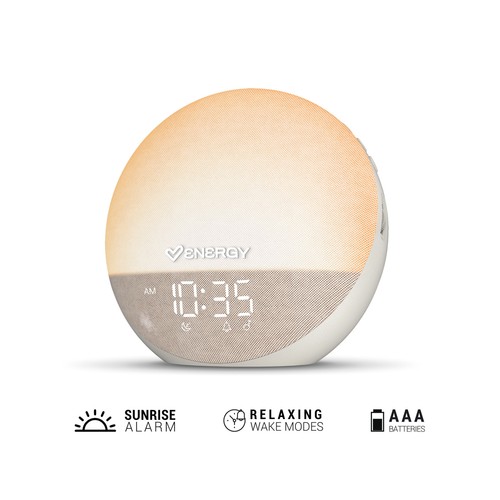 Despertador luz natural ENERGY SISTEM Sand Aurora Alarm, bluetooth 5.4, 5W, sonidos relajantes y función snooze 