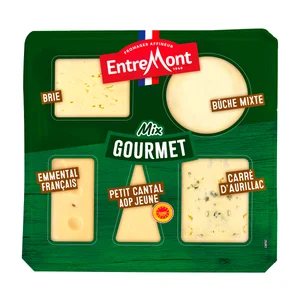 ENTREMONT Tabla surtida de 5 quesos franceses 400 g.