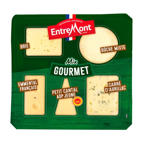 ENTREMONT Tabla surtida de 5 quesos franceses 400 g.