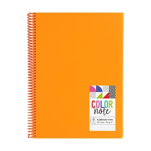 Imagen de Cuaderno de cuadrícula de 4mm A4 80H 90G, color naranja, GRAFOPLAS.