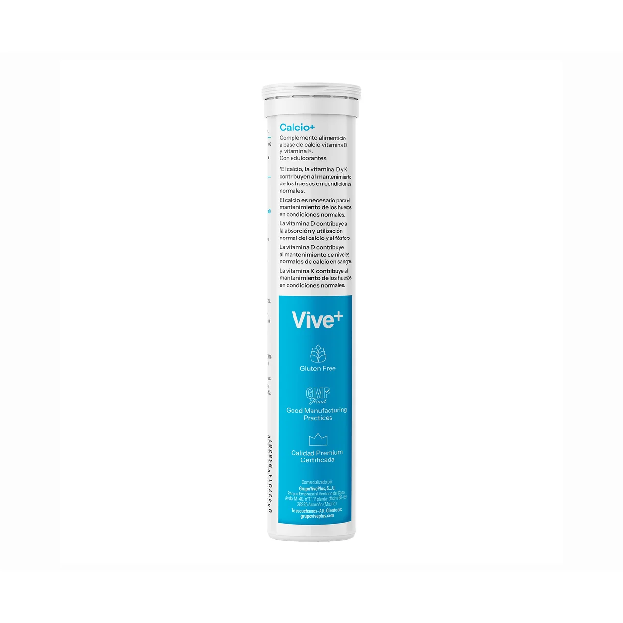 Calcio 500, vitamina D, L- efervescente 20 uds.