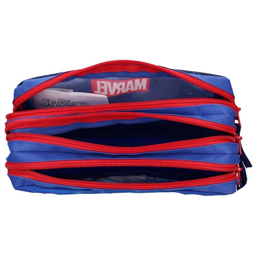 Estuche portatodo 3 compartimentos. SPIDERMAN