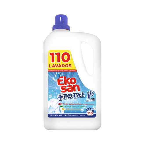 EKOSAN Detergente líquido para lavado ropa a mano y máquina 100 DS