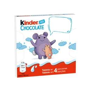 KINDER Barritas de chocolate 4 uds. 50 g.