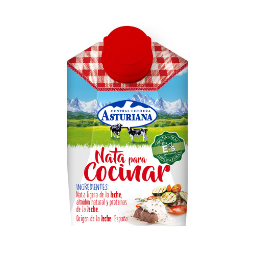 Nata líquida para cocinar sin aditivos artificiales CENTRAL LECHERA ASTURIANA 200 ml.