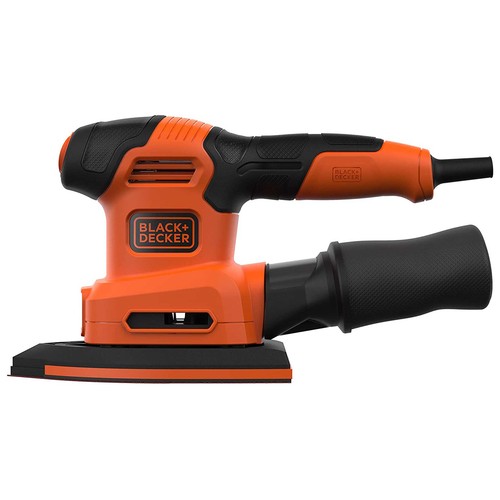 Multilijadora mouse rotorbital 200W, BLACK + DECKER BEW200-QS. Incluye 6 hojas, 2 platinas y accesorio para detalles.