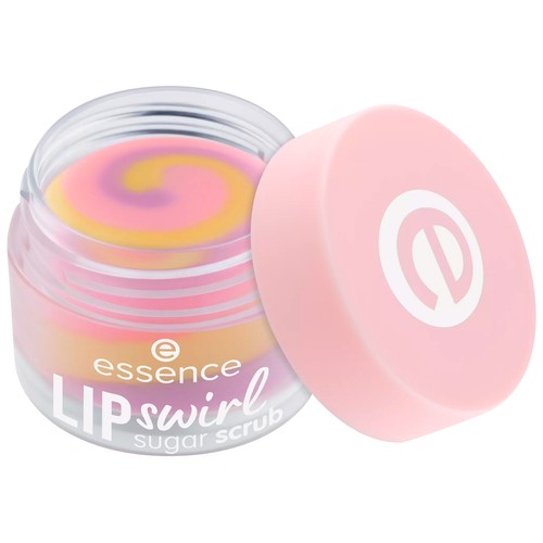 ESSENCE Exfoliante labial suave de azúcar en espiral con aroma a vainilla.