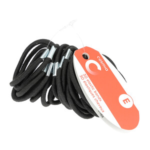COSMIA Gomas elásticas clásicas de color negro COSMIA 30 uds.