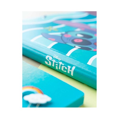 Carpeta clasificadora escolar portafolios cartón A4 con gomas Disney STITCH.