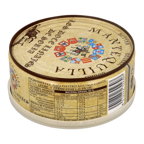 LOS DOCE LINAJES DE SORIA Lata de mantequilla sin sal LOS DOCE LINAJES DE SORIA 250 g.