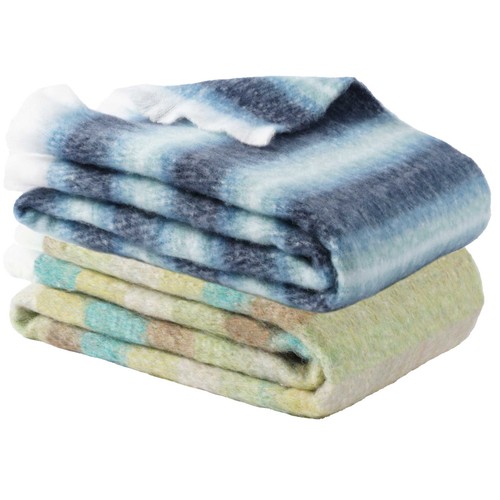 Plaid 125x150 efecto mohair, diseño Brumes Vegetales para sofá. ACTUEL