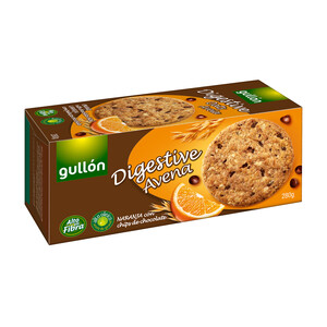 Imagen de GULLÓN Galletas Digestive avena con naranja y chips de chocolate 280 g.