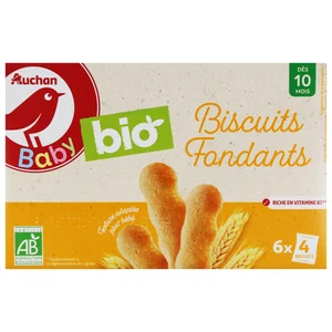 ALCAMPO BABY Bio Galletas ecológicas para bebé a partir de 10 meses 6 x 4 uds.
