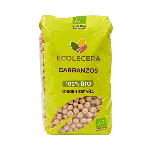 ECOLECERA Garbanzo de Aragón de cultivo 100% ecológico 500 g.