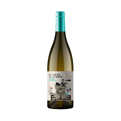 PUERTO ALICANTE  Vino blanco afrutado con D.O. Alicante botella 75 cl.
