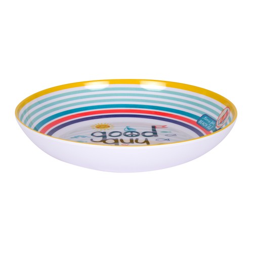 Plato hondo estampado fabricado en melamina, 20 cm, Happy TABERSEO.