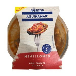 Imagen de AGUINAMAR Mejillones con tomate picante 120 g.