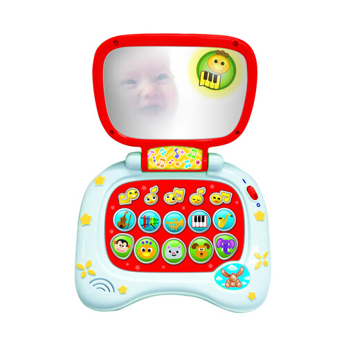Ordenador infantil con actividades, sonidos y espejo ONE TWO FUN ALCAMPO Baby.