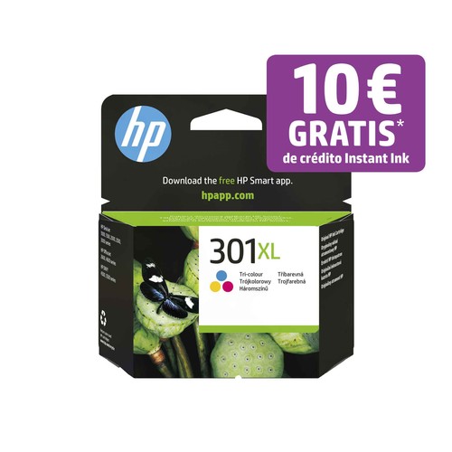 Cartucho de tinta original HP 301XL CH564EE, tricolor..