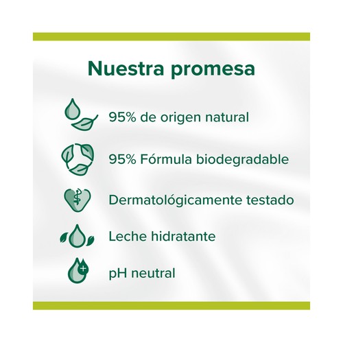 PALMOLIVE Natural balance Gel de baño o ducha textura crema, con leche nutritiva y extracto de coco 600 ml.