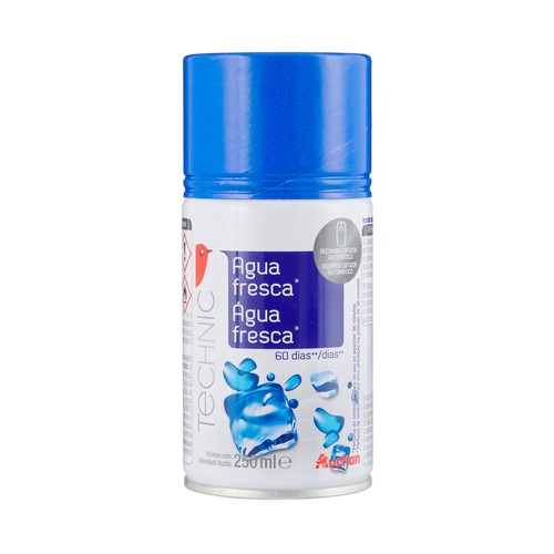 PRODUCTO ALCAMPO Technic Recambio ambientador difusor automático aroma agua fresca 250 ml.