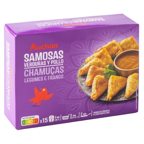 PRODUCTO ALCAMPO Samosas de verduras y pollo 10 uds. 300 g.