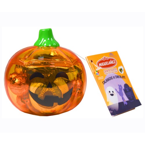 MIGUELAÑEZ Calabaza Halloween con bolas de chocolate 100 gr,