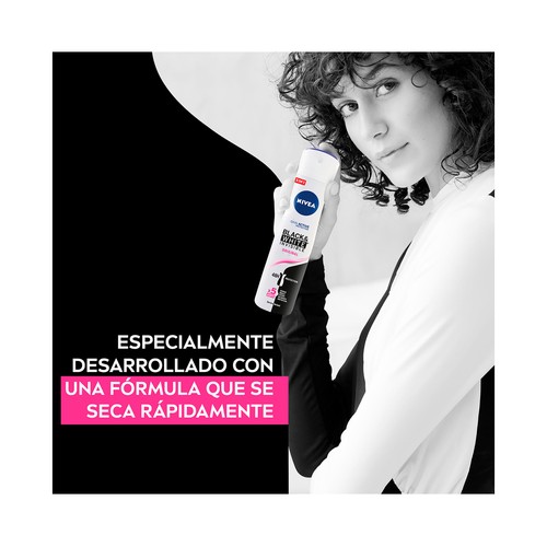 NIVEA Invisible Black & white original Desodorante para mujer en spray, con protección hasta 48 horas 2 x 200 ml.