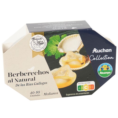 PRODUCTO ALCAMPO Collection Berberecho al natural 40/50 de la ria gallega lata 63 g. CLB