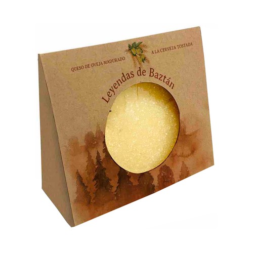TGT Queso de oveja a la cerveza tostada Leyendas de Baztán TGT cuña de 250g.