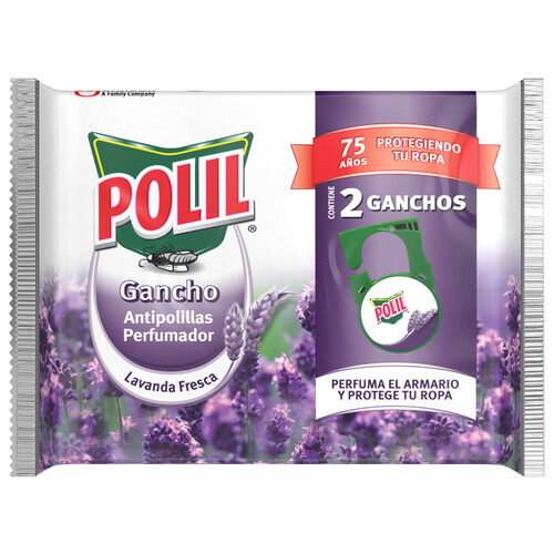 POLIL Antipolillas en colgador con aroma a lavanda, POLIL, 2 uds.x 14 g.