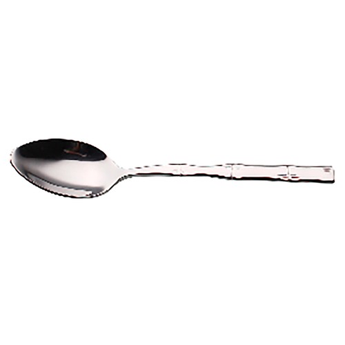 Cuchara de postre de acero inoxidable con mango de forma de bambú, ALCAMPO.