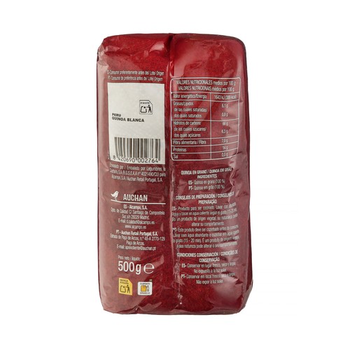 PRODUCTO ALCAMPO Quinoa blanca seca 500 g.