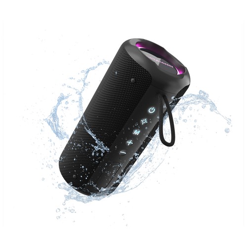 Altavoz portátil Bluetooth 5.4 ENERGY SISTEM TWS TempoRave Space, color negro, Cable USB, batería.