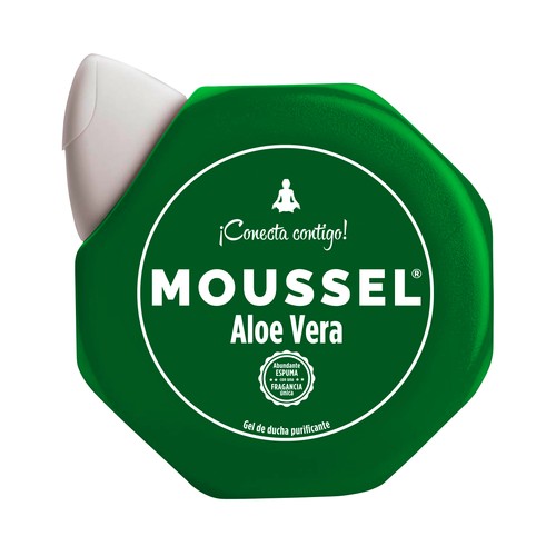 MOUSSEL Gel purificante para ducha o baño con aloe vera 100% natural 650 ml.