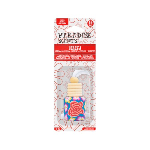 Ambientador de coche con aroma cereza para colgar, PARADISE SCENTS.