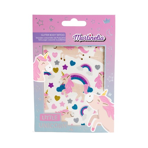 MARTINELIA Little unicorn Tatuajes corporales infantiles de purpurina.