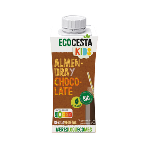ECOCESTA Kids Bebida vegetal de almendra y chocolate 200 ml.