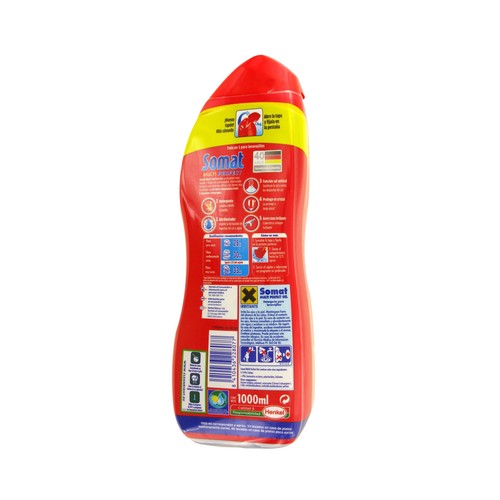 SOMAT Detergente lavavajillas en gel para máquinas anti olores SOMAT 2 uds. x50 ds. 2 l.